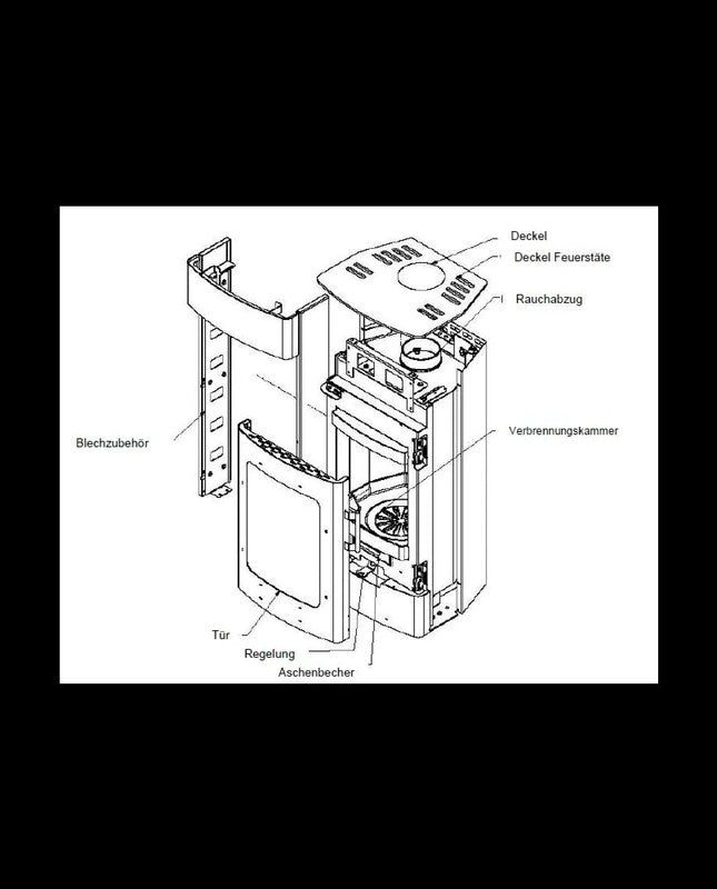 Kaminofen KRETZ ECHEDO 1 – 7 kW, Stahl schwarz