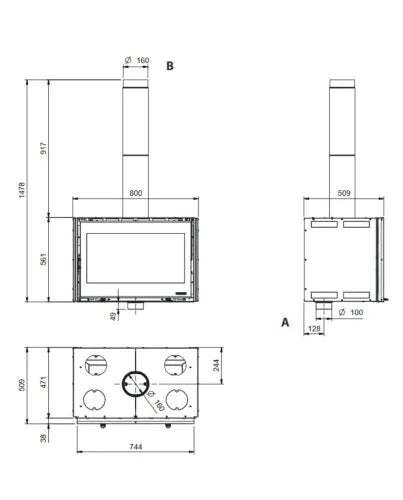 La Nordica INSERTO 80 WIDE 5.0 – Holz-Kamineinsatz 12,4 kW