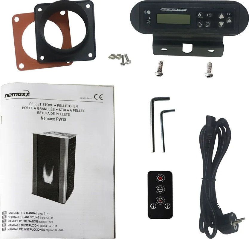 NEMAXX® P18 Pelletofen 18 kW – Wasserführend, Eco-Modus, Wi-Fi Ready & Wochen-Timer