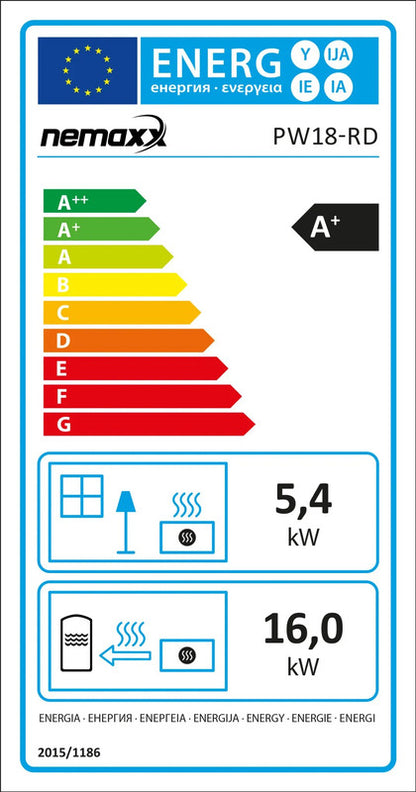 NEMAXX® P18 Pelletofen 18 kW – Wasserführend, Eco-Modus, Wi-Fi Ready & Wochen-Timer