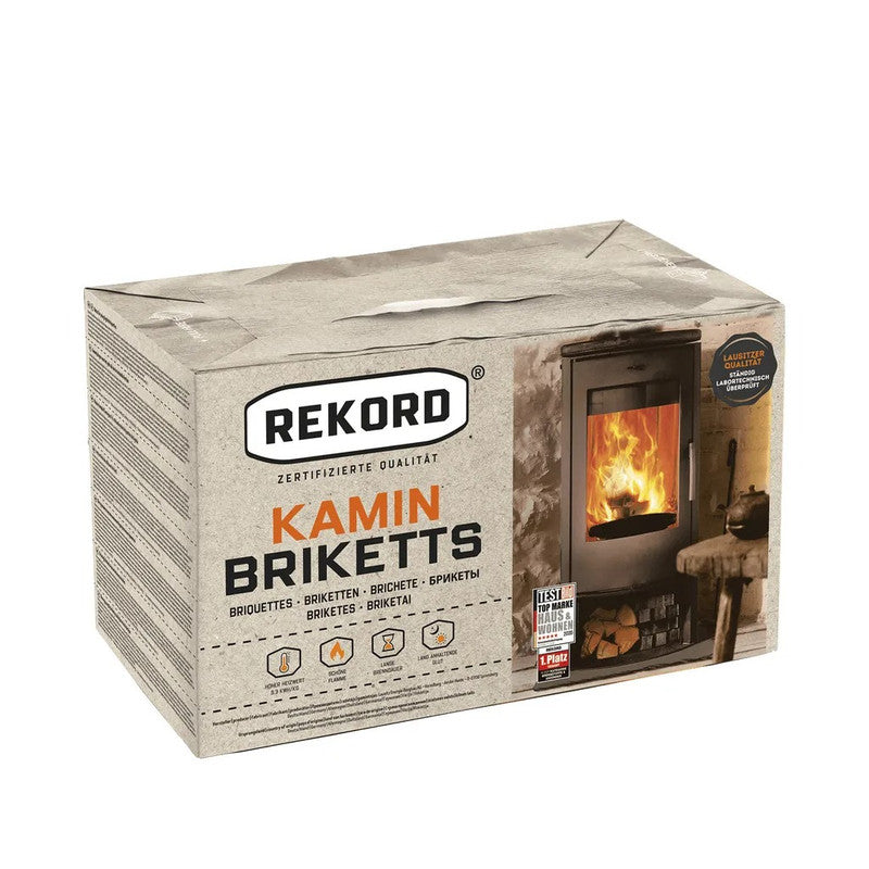 REKORD® Braunkohlebriketts – Palette 900 kg (90 × 10 kg)