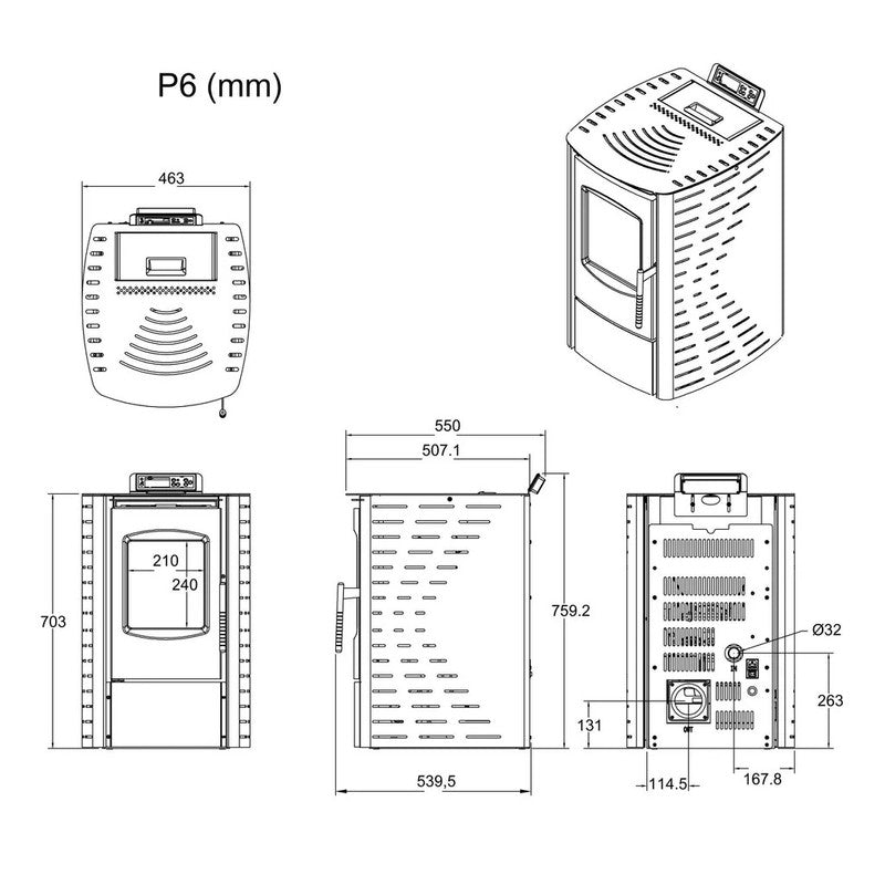 UMBRELLA PR8 – Pelletkaminofen 9 kW Wi-Fi Ready