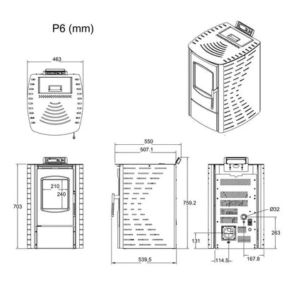 UMBRELLA PR8 – Pelletkaminofen 9 kW Wi-Fi Ready