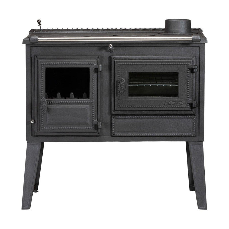 Holzherd Globe Fire Atlas 7 kW – Gusseiserner Küchenofen zum Heizen & Kochen