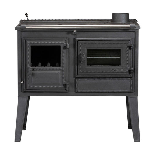 Holzherd Globe Fire Atlas 7 kW – Gusseiserner Küchenofen zum Heizen & Kochen