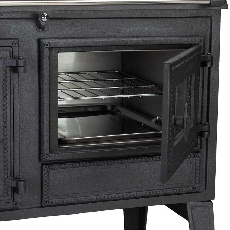 Holzherd Globe Fire Atlas 7 kW – Gusseiserner Küchenofen zum Heizen & Kochen