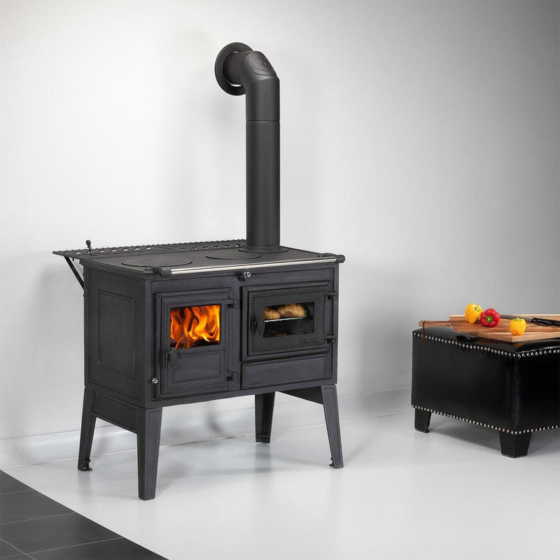 Holzherd Globe Fire Atlas 7 kW – Gusseiserner Küchenofen zum Heizen & Kochen