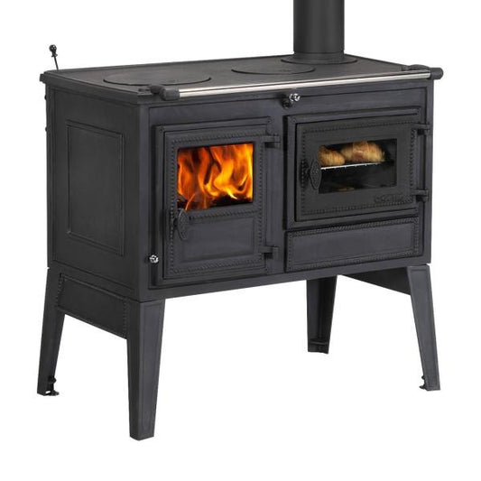 Holzherd Globe Fire Atlas 7 kW – Gusseiserner Küchenofen zum Heizen & Kochen