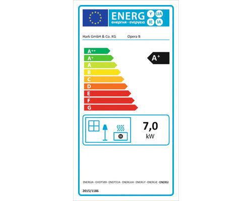 Hark Kaminofen Opera-B – Keramik meteorschwarz, 7 kW