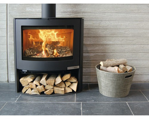 Aduro Kaminofen 15-2 – Stahl Schwarz, 6,5 kW, mit Holzfach