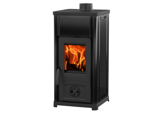 La Nordica Kaminofen – Moderner Industrie-Look, 6,6 kW mit Kochplatte